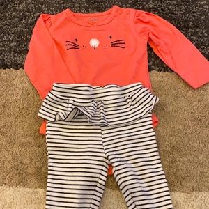 Girls Carter’s pant and shirt set
